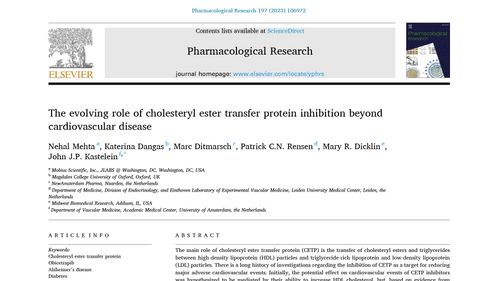 The evolving role of cholesteryl ester transfer protein inhibition beyond cardiovascular disease